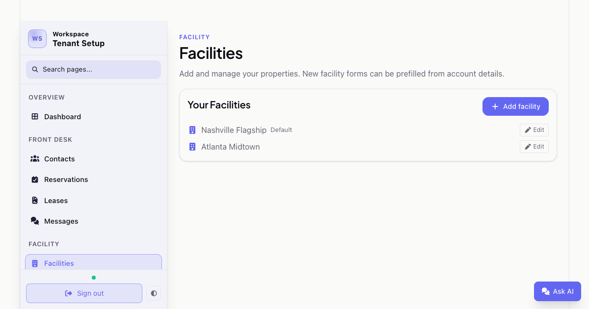 Facilities